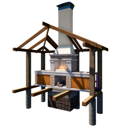 Brick barbecue