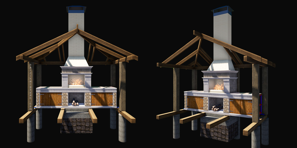 brick barbecue