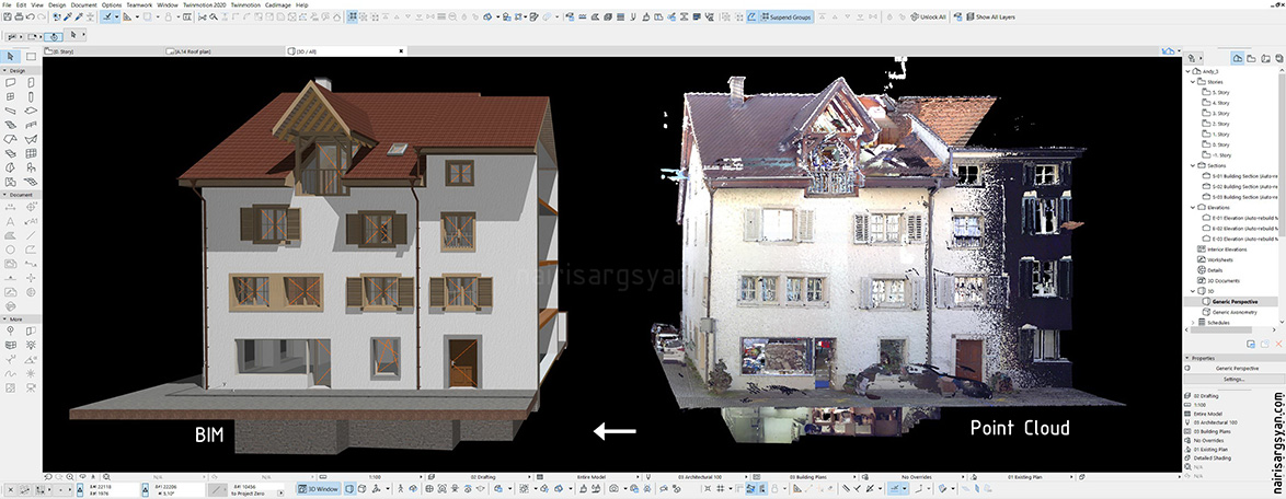 Point cloud to BIM