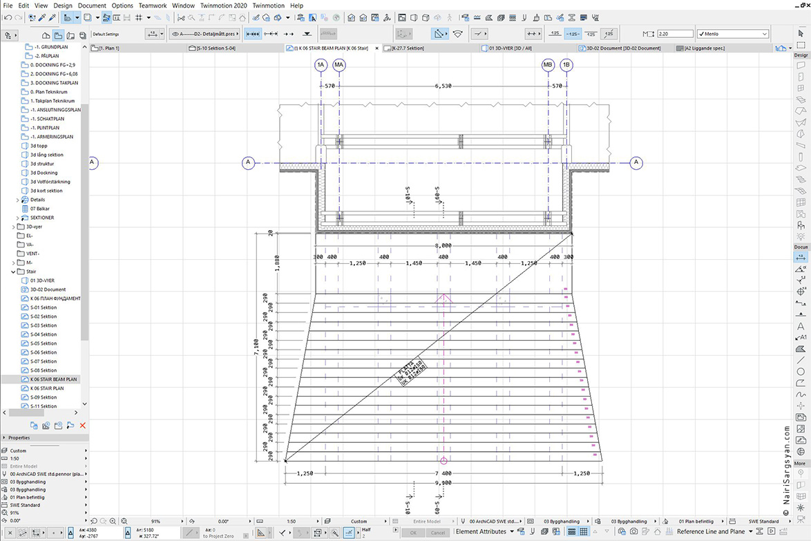 Entrance staircase project